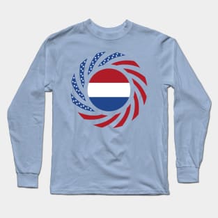 Dutch American Multinational Patriot Flag Series Long Sleeve T-Shirt